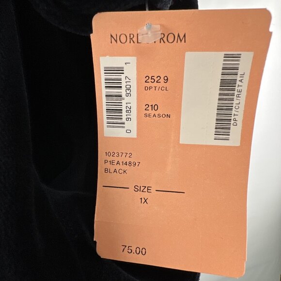 Lauren Ralph Lauren Sz 1X Black Velvet Velour Track Top 1/4 Zip Pullover Crest - Picture 5 of 10